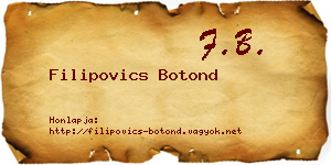 Filipovics Botond névjegykártya